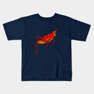 Red grass jumper pointillism illustration Kids T-Shirt